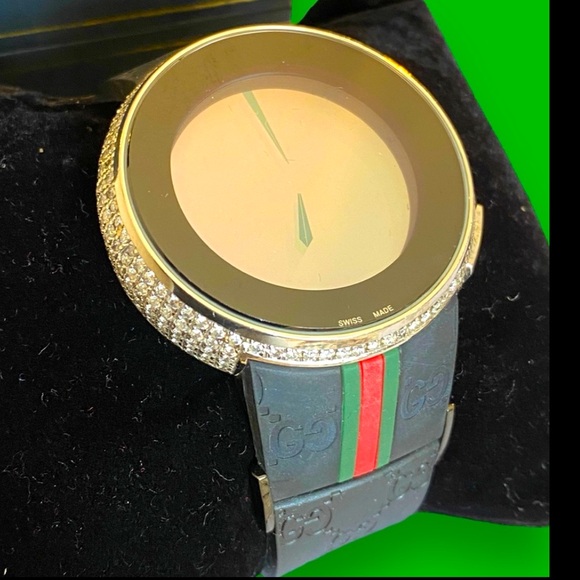 AUTHENTIC Gucci I-Gucci MENS 5.37 CTW Diamond Digital Watch NICE!!! - Picture 11 of 16